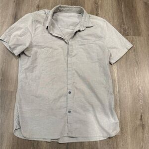 lululemon athletica Light Gray Casual Button Down Shirt